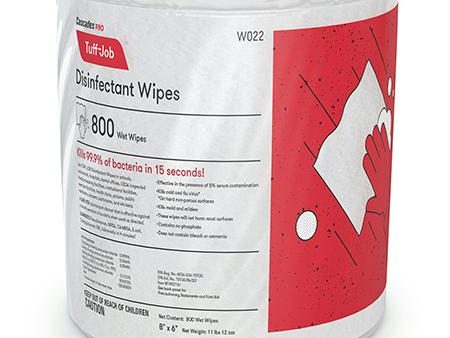 Cascades PRO Tuff-Job Disinfectant Wet Wipe(800 ct. Refill) Supply