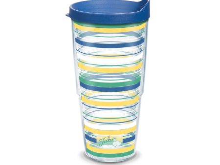 Fiesta® Stripes Floral 16 oz Tumbler with Lid Supply