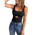 Solid Color U Neck Sleeveless Discount