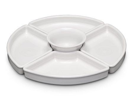 5-Piece White Entertaining Set 8 1 5 Inch For Sale