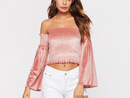 Tube Top Cropped Blouse With Online Hot Sale