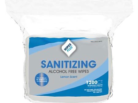 WipesPlus Sanitizing Alcohol Free Wipes Refill(1200 ct. Refill) Supply