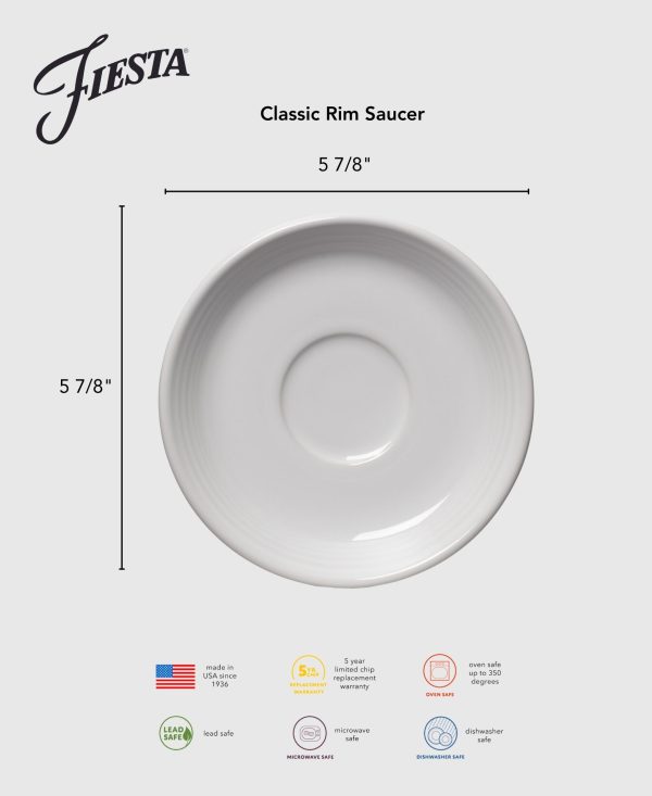 Classic Rim 5 7 8 Inch Saucer For Cheap