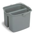 Continental Huskee Divided Plastic Pail-Grey(16 Qt.) on Sale