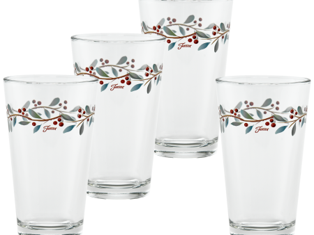 16 oz. Fiesta® Nutcracker Holly Cooler - Set of 4 Discount