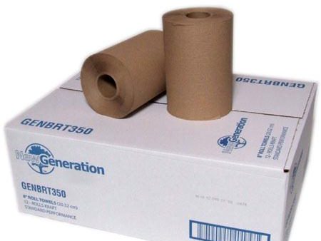 New Generation Hardwound  Kraft Roll Towels-Kraft(8  X #600) For Sale