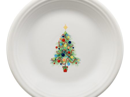 Christmas Tree on White Classic Rim 7 1 4 Inch Salad Plate Online Hot Sale