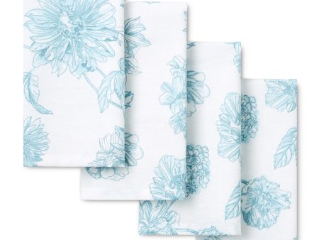 Botanical Floral Napkin Set of 4 Online Sale