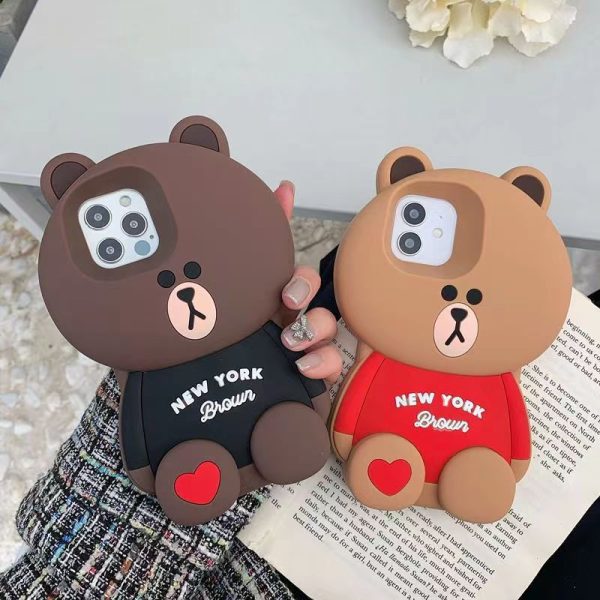 [2-5]Cartoon Bear Case for Samsung S23 Ultra S21 Series - Protective Case Hot on Sale