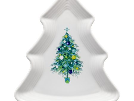 Blue Christmas Tree Shaped Plate 10 1 8 Inch Discount