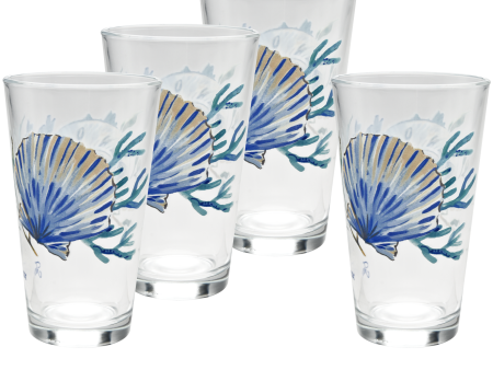 16 oz. Fiesta® Coastal Shores Cooler Glass - Set of 4 For Cheap