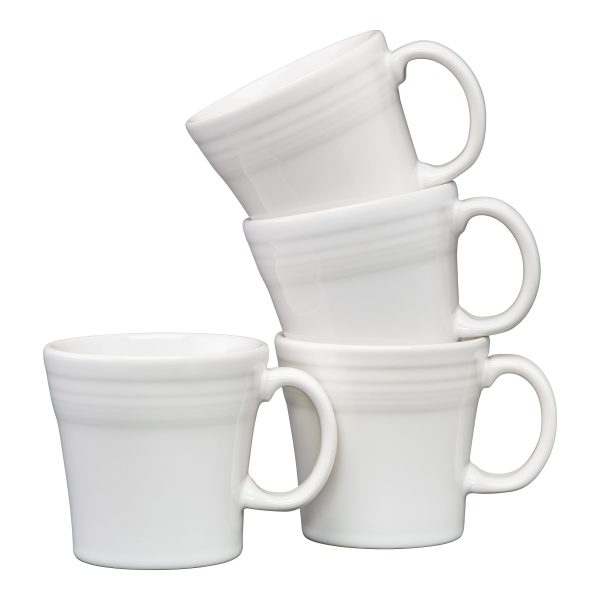 White 15 OZ Set of 4 Tapered Mugs Online