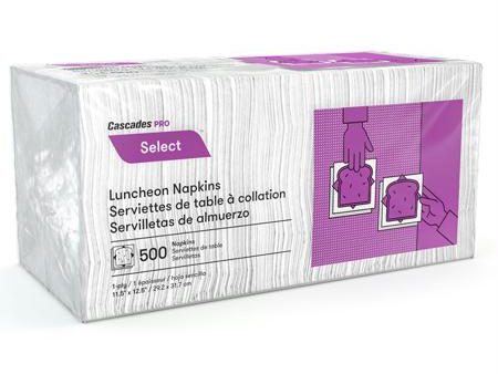 Cascades PRO Select 1-4 Fold Luncheon Napkin-White(11.5  x 12.5 ) Online