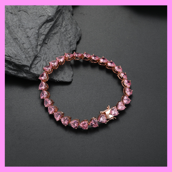 【2-35#】heart bracelet  For beautiful ladies, suitable for daily wear, parties, birthday gifts, and anniversary gifts. Online Sale