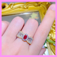 【1-12#】Royal red  ring for Female Birthday Daily Sale