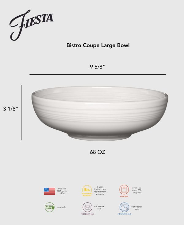 Bistro Coupe 9 5 8 Inch Large Bowl 68 OZ Supply