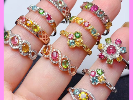 【1-01.12#】Rainbow Ring  for female fashion daily engagement wedding anniversary birthday present Fashion