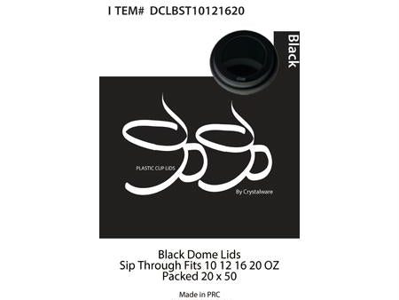 Dome Cup Black Sip-Through Lids For Sale