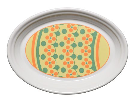 Easter Egg Sunflower 9 5 8 Inch Small Oval Serving Platter Supply