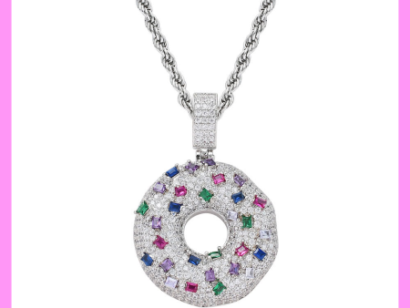 【3-52.16#】Donut Necklace  for female fashion daily engagement wedding anniversary birthday present Supply