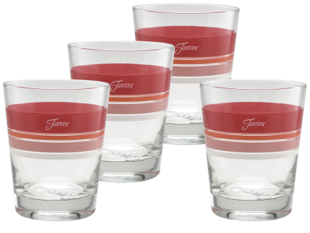 15 oz. Fiesta® Edgeline Sunset Horizon Tapered Double Old Fashion – Set of 4 Hot on Sale