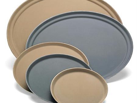 Carlisle Griptite Round and Oval Trays-Black(16  Round) Hot on Sale