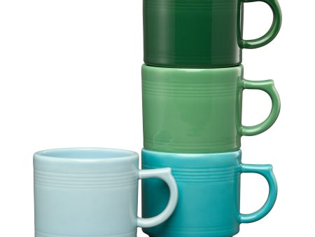 Fiesta 16 OZ Set of 4 Aegean Mixed Stackable Mug Set Online Sale