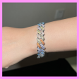 【2-43.4#】Rainbow Cuban Bracelet for female fashion daily engagement wedding anniversary birthday present Online