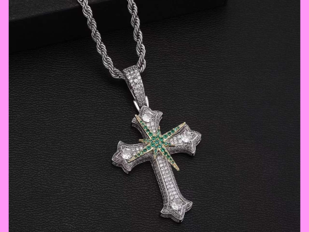 【3-14#】Spin cross necklace for handsome male elegant anniversary birthday meaningful daily Hot on Sale