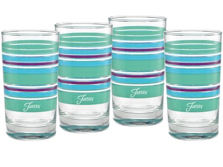 7 oz. Fiesta® Farmhouse Chic Stripes Juice Glass – Set of 4 Online Hot Sale