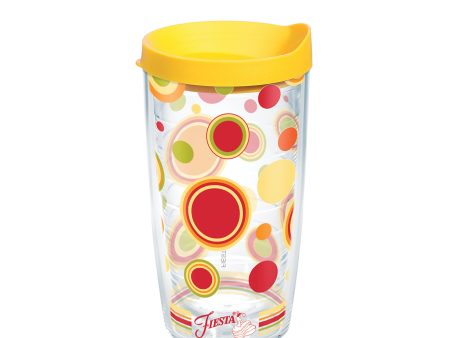 Fiesta® Dots Sunny 16 oz Tumbler with Yellow Lid Online