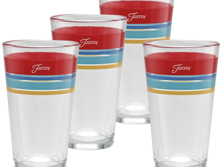 16 oz. Fiesta® Edgeline Vibrant Cooler Glass - Set of 4 on Sale