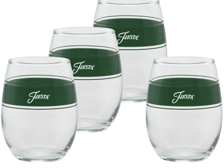 15 oz. Fiesta® Frame Stemless Wine Jade – Set of 4 Fashion