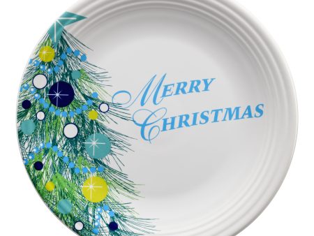 Fiesta Blue Christmas Tree Merry Christmas Plate For Discount