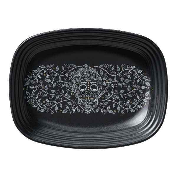 SKULL AND VINE 12 Inch Large Rectangular Platter For Sale