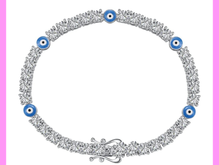 【2-21#】Evil eye bracelet and necklace for female and male very gorgeous Online