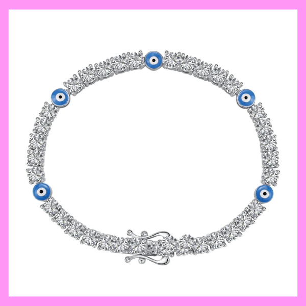 【2-21#】Evil eye bracelet and necklace for female and male very gorgeous Online