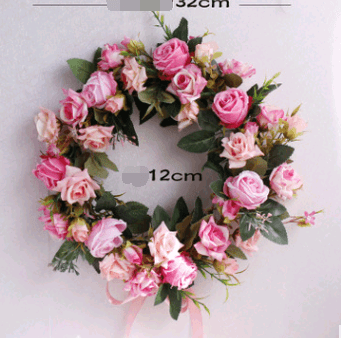 High simulation rose wreath For Discount