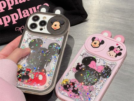 [3-4]Backflow Sand Mickey 13 for iPhone15ProMax Case Push Window 11 Apple 14 Anti-Shock Cute 12 Case Online