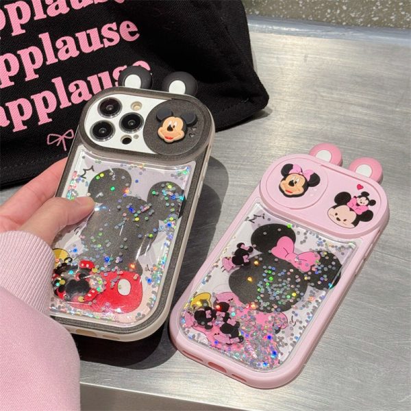 [3-4]Backflow Sand Mickey 13 for iPhone15ProMax Case Push Window 11 Apple 14 Anti-Shock Cute 12 Case Online