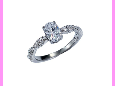 【1-01.42#】Entwined Sparkling Ring  for female fashion daily engagement wedding anniversary birthday present Online now