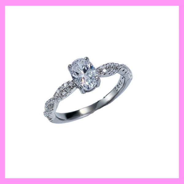 【1-01.42#】Entwined Sparkling Ring  for female fashion daily engagement wedding anniversary birthday present Online now