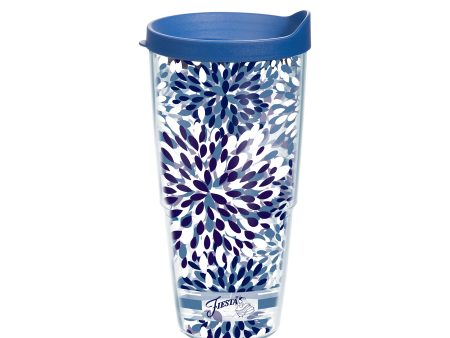 Fiesta® Calypso Lapis 24 oz Tumbler with Blue Lid Fashion