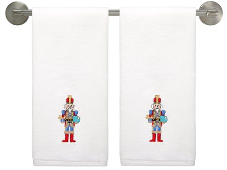 Nutcracker The Giver Embroidered Hand Towel Set of 2 Discount