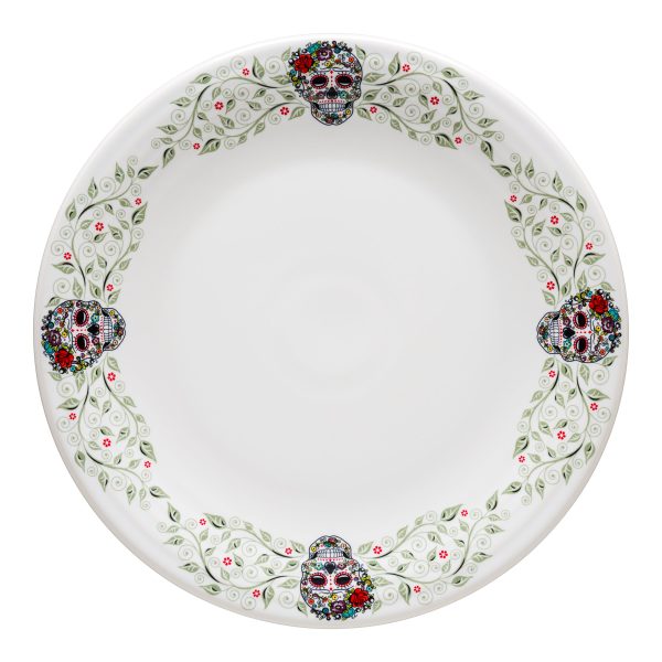 Chop Plate SKULL AND VINE Sugar Border Online Sale