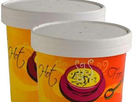 Paper Soup Container Combos-White(16 oz.) Fashion