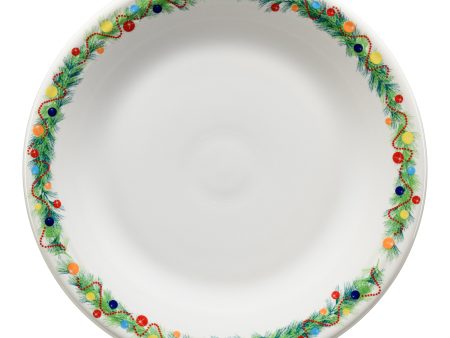 Christmas Tree on White Classic Rim 10 1 2 Inch Dinner Plate Cheap