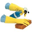 Impact Flock Lined Latex Gloves-Yellow(XL) Supply