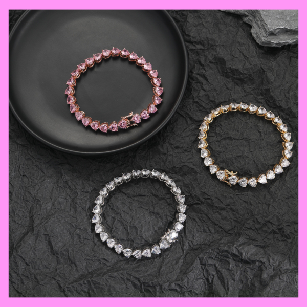 【2-35#】heart bracelet  For beautiful ladies, suitable for daily wear, parties, birthday gifts, and anniversary gifts. Online Sale