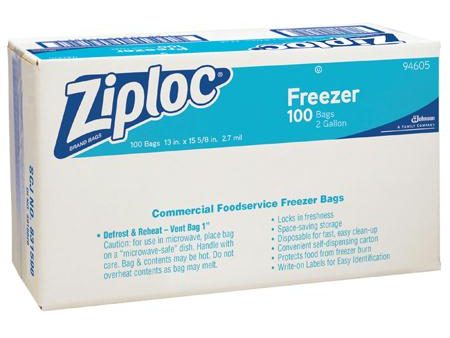 Ziploc Brand Resealable Freezer Bags(2 Gal.) Online Hot Sale